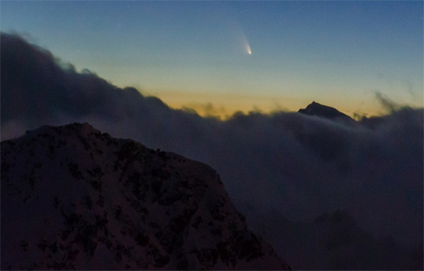 Komet Beobachtung am Gaislachkogel