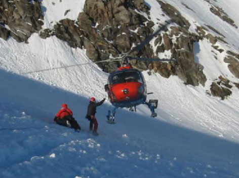 Hubschrauber im Hochgebirge