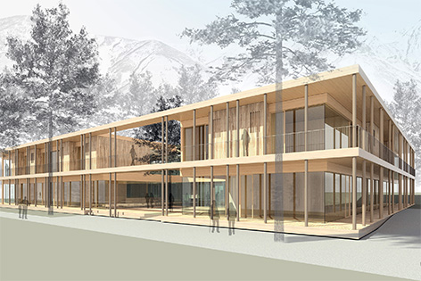 Grafik neues Hospizhaus Hall in Tirol