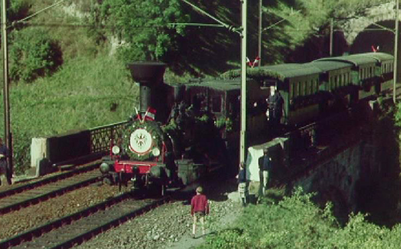 Dampfzug auf der Brennerbahn