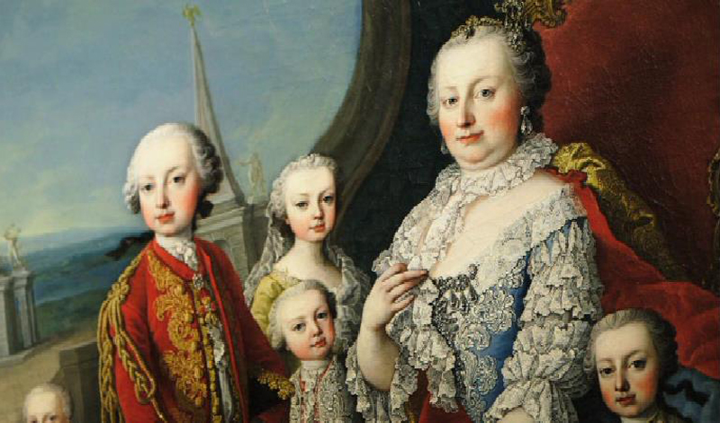 Maria Theresia mit einigen ihrer insgesamt 16 Kinder