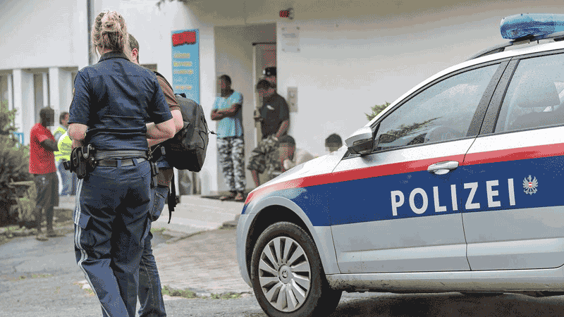 Polizeieinsatz im Flüchtlingsquartier Bürglkopf