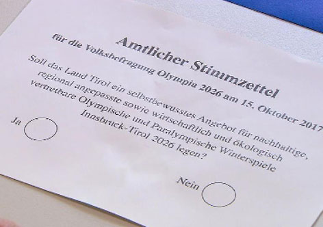 NRW 17 Wahl Olympia Stimmzettel