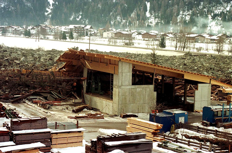 Erdrutsch in Huben 1999