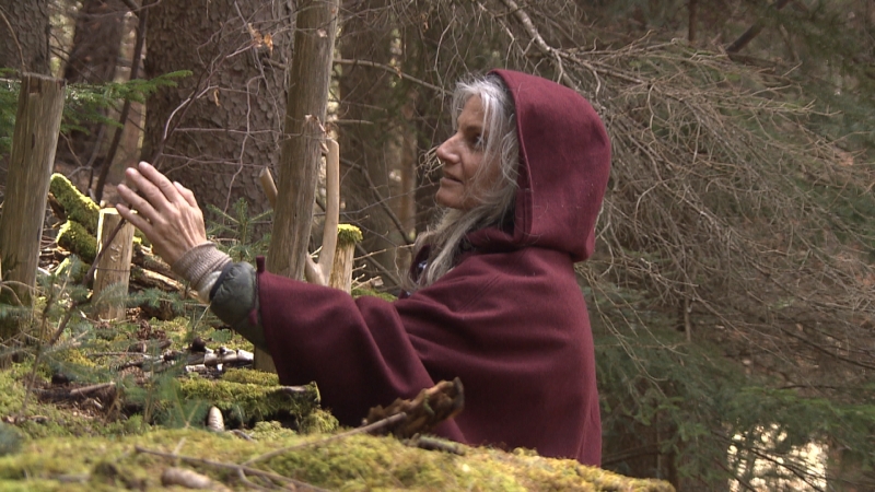 Baumforscherin Astrid streift durch den Wald