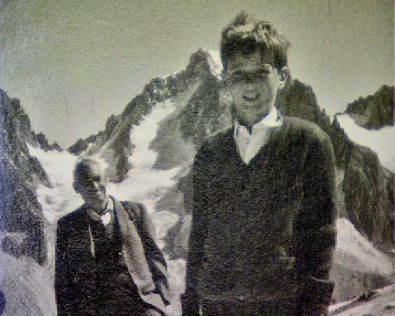 Gunther Heißel mit seinem Vater im Gebirge
