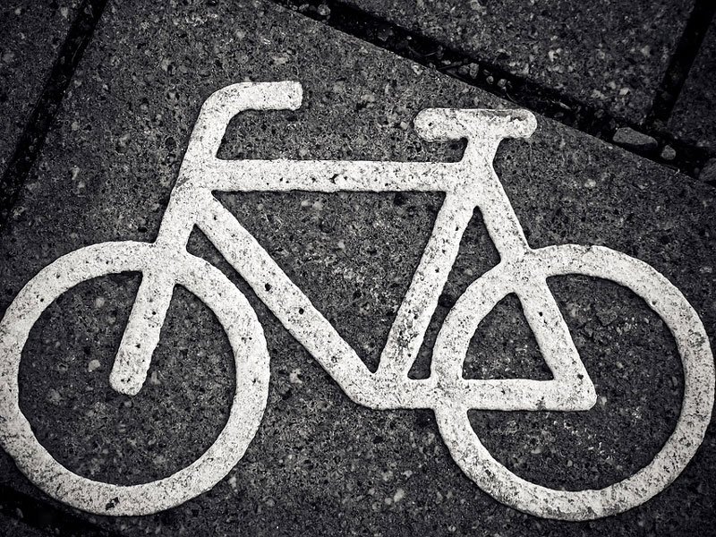 Fahrradweg Zeichen