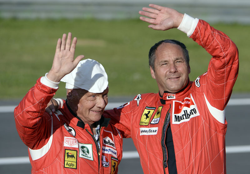 Gerhard Berger und Niki Lauda